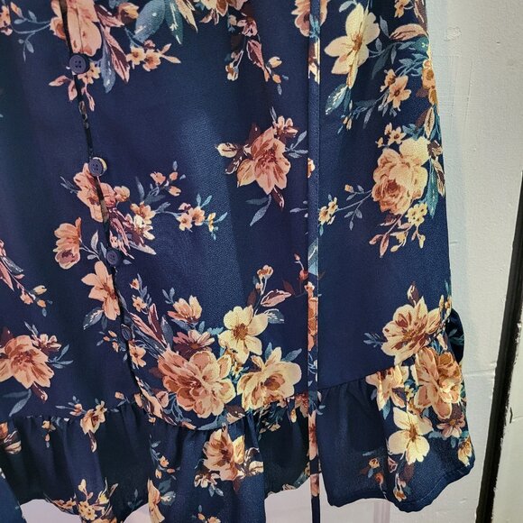 Xhiliration Floral Mini Dress Size M - Picture 4 of 5